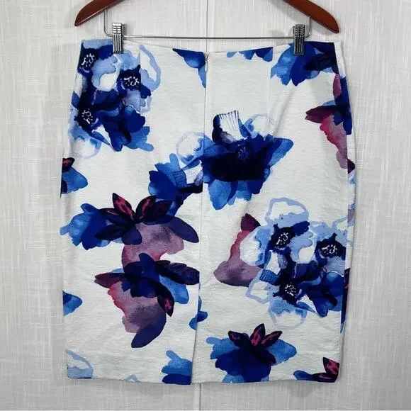 Banana Republic‎ Celia Watercolor Floral Pencil Skirt Size 12 - Picture 9 of 13